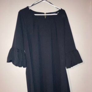 Nina Leonard Scoop Neck Black Dress  Size 2X